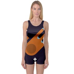 Meteor Meteorite Space Comet One Piece Boyleg Swimsuit by Pakrebo