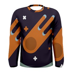 Meteor Meteorite Space Comet Men s Long Sleeve Tee by Pakrebo