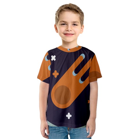 Meteor Meteorite Space Comet Kids  Sport Mesh Tee by Pakrebo