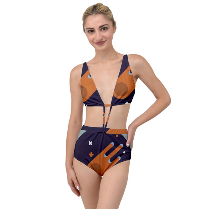 Meteor Meteorite Space Comet Tied Up Two Piece Swimsuit