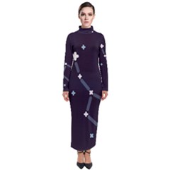 Celebrities Categories Universe Sky Turtleneck Maxi Dress by Pakrebo