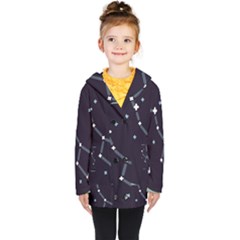 Celebrities Categories Universe Sky Kids  Double Breasted Button Coat by Pakrebo