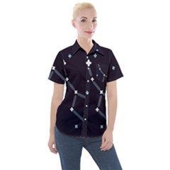 Celebrities Categories Universe Sky Women s Short Sleeve Pocket Shirt