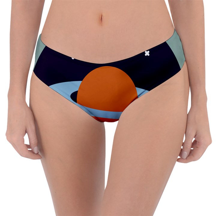 Planet Orbit Universe Star Galaxy Reversible Classic Bikini Bottoms