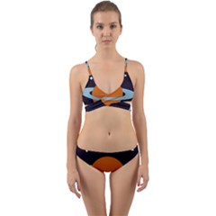 Planet Orbit Universe Star Galaxy Wrap Around Bikini Set by Pakrebo