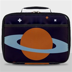 Planet Orbit Universe Star Galaxy Full Print Lunch Bag by Pakrebo