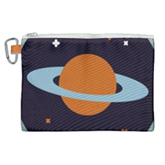 Planet Orbit Universe Star Galaxy Canvas Cosmetic Bag (xl) by Pakrebo