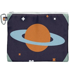 Planet Orbit Universe Star Galaxy Canvas Cosmetic Bag (xxxl) by Pakrebo