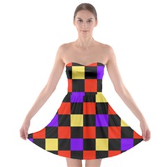 Checkerboard Again Strapless Bra Top Dress