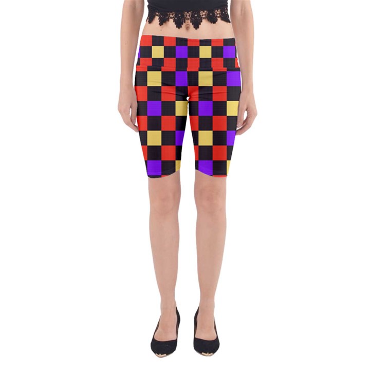 Checkerboard Again Yoga Cropped Leggings