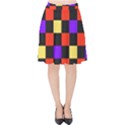 Checkerboard Again Velvet High Waist Skirt View1