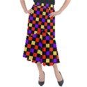 Checkerboard Again Midi Mermaid Skirt View1