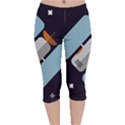 Satellite Machine Space Dark Velvet Capri Leggings  View1