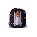 Rocket Space Universe Spaceship Drawstring Pouch (Medium) View2