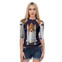 Rocket Space Universe Spaceship Quarter Sleeve Raglan Tee View1