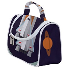 Rocket Space Universe Spaceship Satchel Handbag