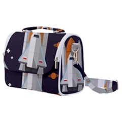 Rocket Space Universe Spaceship Satchel Shoulder Bag