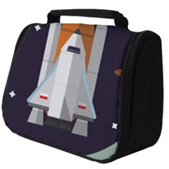 Rocket Space Universe Spaceship Full Print Travel Pouch (Big)