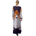 Rocket Space Universe Spaceship Maxi Chiffon Beach Wrap View2