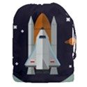 Rocket Space Universe Spaceship Drawstring Pouch (XXXL) View1