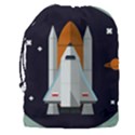 Rocket Space Universe Spaceship Drawstring Pouch (XXXL) View2