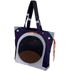 Astronaut Space Astronomy Universe Drawstring Tote Bag by Pakrebo