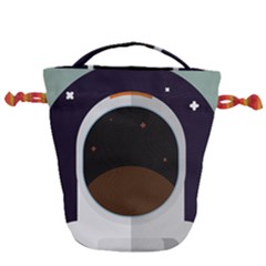 Astronaut Space Astronomy Universe Drawstring Bucket Bag by Pakrebo