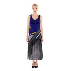 Science Fiction Sci Fi Sci Fi Logo Sleeveless Maxi Dress