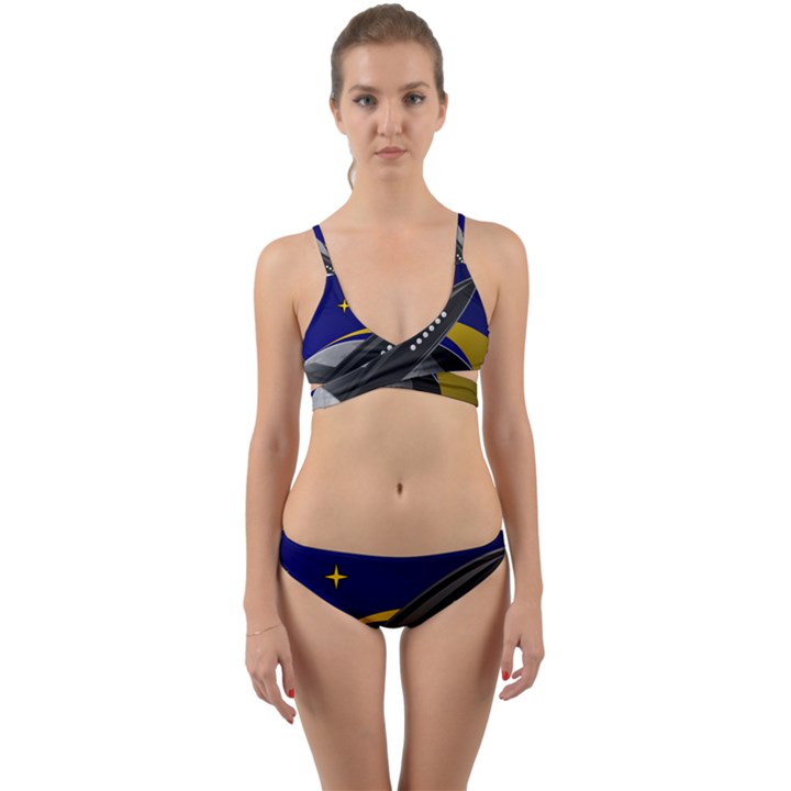 Science Fiction Sci Fi Sci Fi Logo Wrap Around Bikini Set