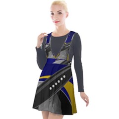 Science Fiction Sci Fi Sci Fi Logo Plunge Pinafore Velour Dress