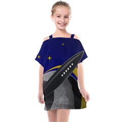 Science Fiction Sci Fi Sci Fi Logo Kids  One Piece Chiffon Dress