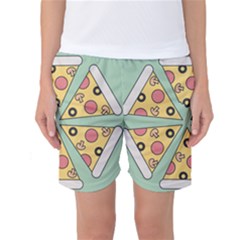 Pizza Slice Food Italian Women s Basketball Shorts by Pakrebo