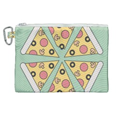 Pizza Slice Food Italian Canvas Cosmetic Bag (xl) by Pakrebo