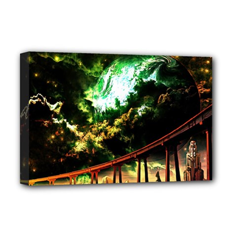 Science Fiction Forward Futuristic Deluxe Canvas 18  X 12  (stretched) by Pakrebo