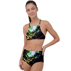 Science Fiction Forward Futuristic High Waist Tankini Set by Pakrebo