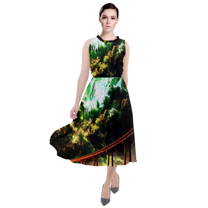 Science Fiction Forward Futuristic Round Neck Boho Dress