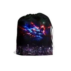 Science Fiction Sci Fi Forward Drawstring Pouch (large) by Pakrebo