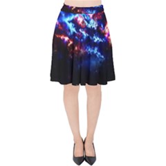 Science Fiction Sci Fi Forward Velvet High Waist Skirt by Pakrebo