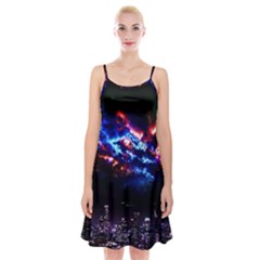 Science Fiction Sci Fi Forward Spaghetti Strap Velvet Dress by Pakrebo