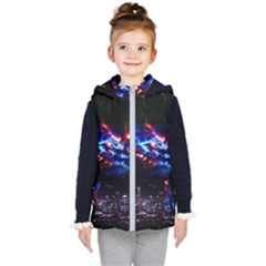 Science Fiction Sci Fi Forward Kids  Hooded Puffer Vest by Pakrebo