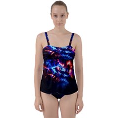 Science Fiction Sci Fi Forward Twist Front Tankini Set by Pakrebo