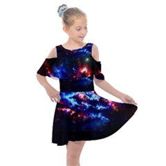 Science Fiction Sci Fi Forward Kids  Shoulder Cutout Chiffon Dress