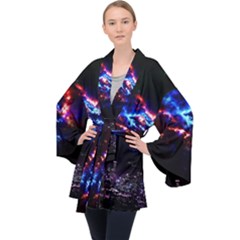 Science Fiction Sci Fi Forward Velvet Kimono Robe by Pakrebo