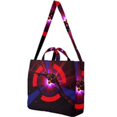 Science Fiction Cover Adventure Square Shoulder Tote Bag by Pakrebo