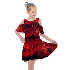 Planet Hell Hell Mystical Fantasy Kids  Shoulder Cutout Chiffon Dress by Pakrebo