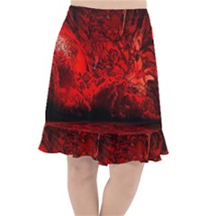 Planet Hell Hell Mystical Fantasy Fishtail Chiffon Skirt by Pakrebo