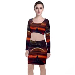 Science Fiction Digital Illustration Top And Skirt Sets by Pakrebo