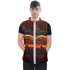 Science Fiction Digital Illustration Men s Puffer Vest by Pakrebo