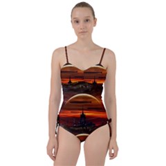 Science Fiction Digital Illustration Sweetheart Tankini Set