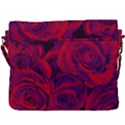 Roses Red Purple Flowers Pretty Buckle Messenger Bag View3